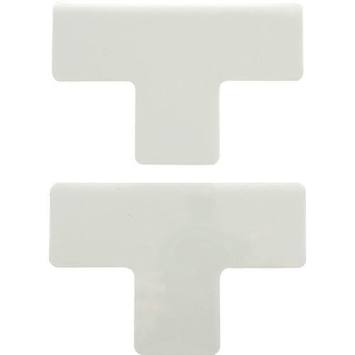 【CAINZ-DASH】トラスコ中山 耐久フロアサインズＴ型　Ｍサイズ　白２枚（１シート） DFST-W【別送品】