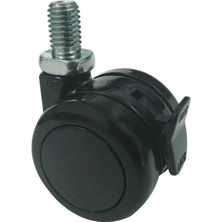 【CAINZ-DASH】トラスコ中山 ねじ込み双輪キャスター ナイロン車輪 自在ストッパー付 Φ40 M10 TDNS40-M10【別送品】