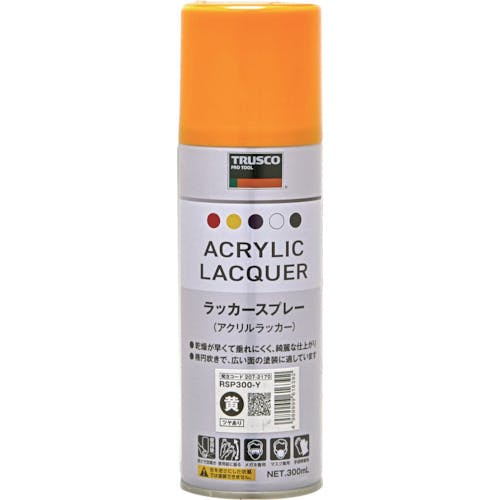 【CAINZ-DASH】トラスコ中山 高耐久アクリルラッカースプレー　黄　３００ｍｌ RSP300-Y【別送品】