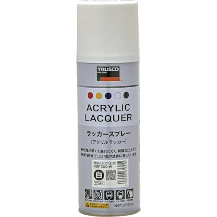 【CAINZ-DASH】トラスコ中山 高耐久アクリルラッカースプレー 白 300ml RSP300-W【別送品】