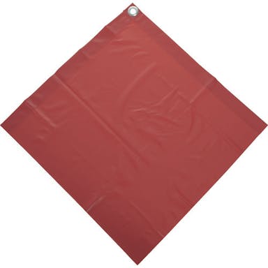 【CAINZ-DASH】トラスコ中山 安全表示旗　赤　ＰＶＣ　４００ｍｍＸ４００ｍｍ　厚み０．２ｍｍ【別送品】