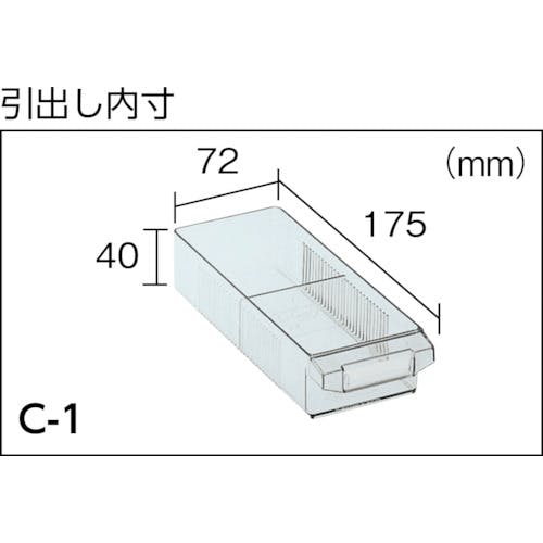 CAINZ-DASH】トラスコ中山 パーツケース バンラックケースＣ型 ４列８