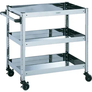 【CAINZ-DASH】トラスコ中山 SUS430ステンレスワゴン W770XD520XH800 SUS4-511B【別送品】