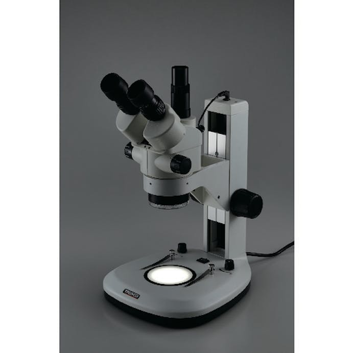 【CAINZ-DASH】トラスコ中山 ズーム実体顕微鏡　三眼　ＬＥＤリング照明付　ＳＣＯＰＲＯ（スコープロ） ZMSR-T1【別送品】