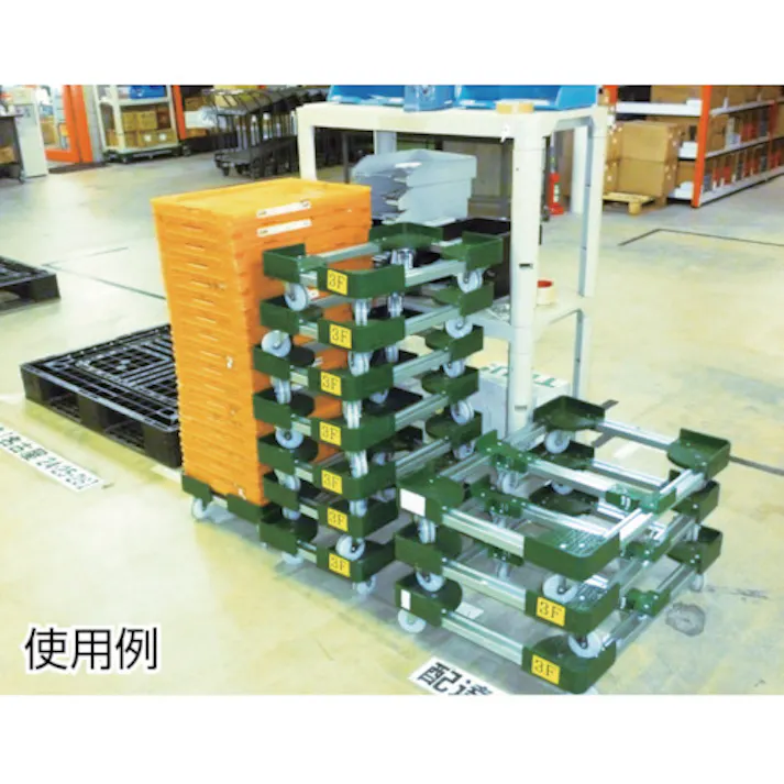 【CAINZ-DASH】トラスコ中山 伸縮式コンテナ台車 内寸500-600X600-700 スチール製 FCD-5060【別送品】