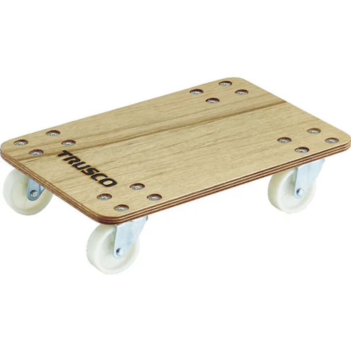 【CAINZ-DASH】トラスコ中山 合板平台車プティカルゴ 450X300 ナイロン車 PC-3045【別送品】