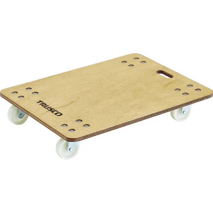 【CAINZ-DASH】トラスコ中山 合板平台車プティカルゴ 600X450 ナイロン車 PC-4560【別送品】