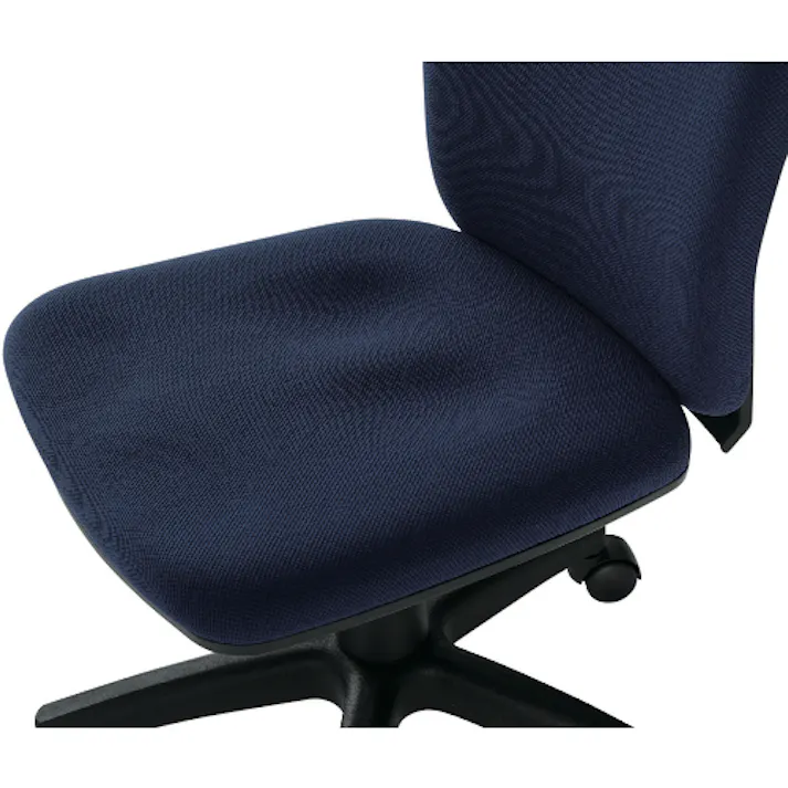 【CAINZ-DASH】トラスコ中山 体圧分散オフィスチェア 布張り 肘無 ブラック FCC55-BK【別送品】