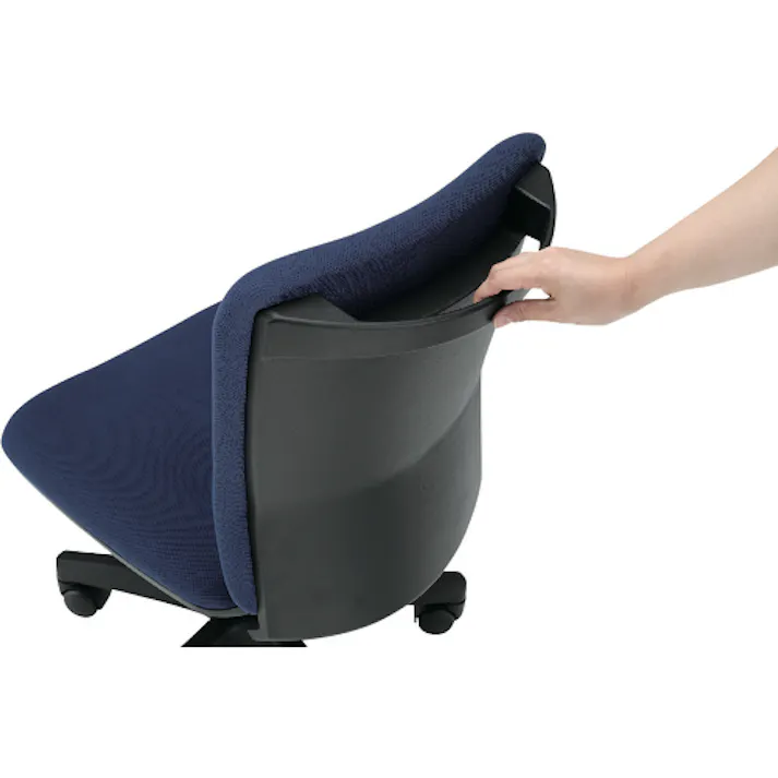 【CAINZ-DASH】トラスコ中山 体圧分散オフィスチェア 布張り 肘無 ブラック FCC55-BK【別送品】