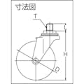 【CAINZ-DASH】トラスコ中山 ねじ込み式キャスター　自在　Φ７５ ET-75RH【別送品】