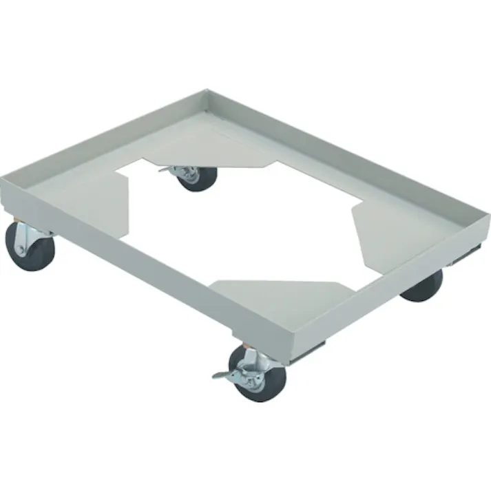 【CAINZ-DASH】トラスコ中山 箱台車 内寸620X430 ゴム車 自在ストッパー付X2 B-5BGS【別送品】