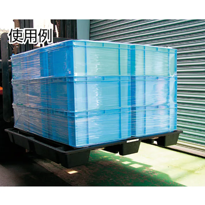 【CAINZ-DASH】トラスコ中山 樹脂パレット(片面二方差し・ネスティングタイプ) 輸出梱包用スキットパレット 間口1100×奥行1100×高さ115mm TJC-S2-1111【別送品】