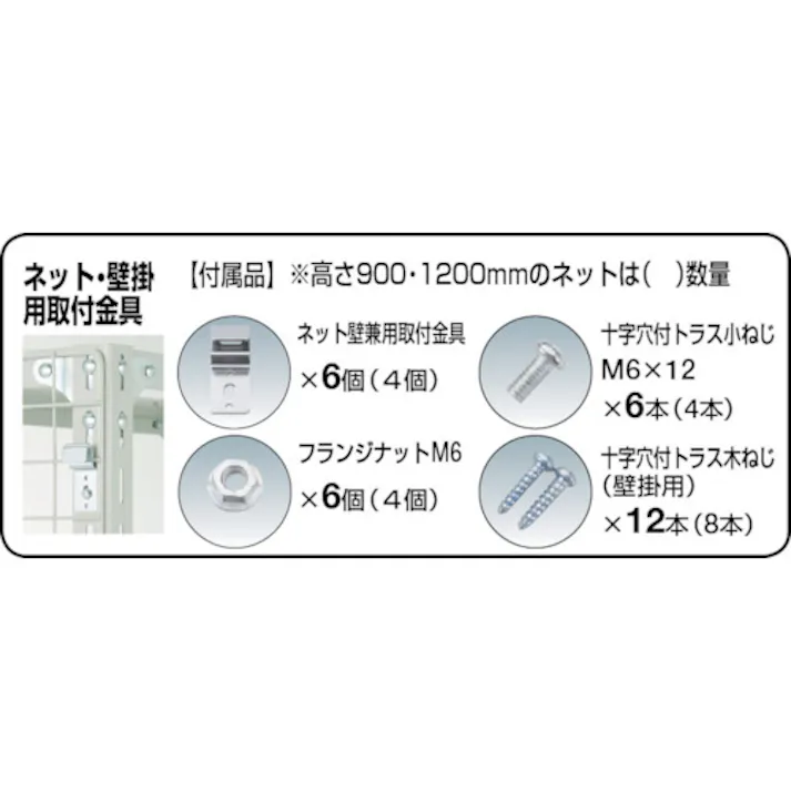 【CAINZ-DASH】トラスコ中山 棚用ディスプレイネット 金具付 900X1200 TN-9012【別送品】