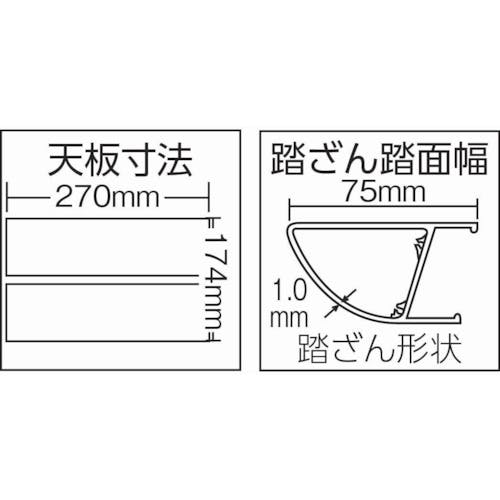 CAINZ-DASH】トラスコ中山 アルミ製踏台 軽作業用・脚カバー付 ２段