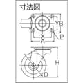 【CAINZ-DASH】トラスコ中山 キャスター　ＴＹＳシリーズ　ハードゴムキャスターΦ７５自在 TYSG-75RH【別送品】