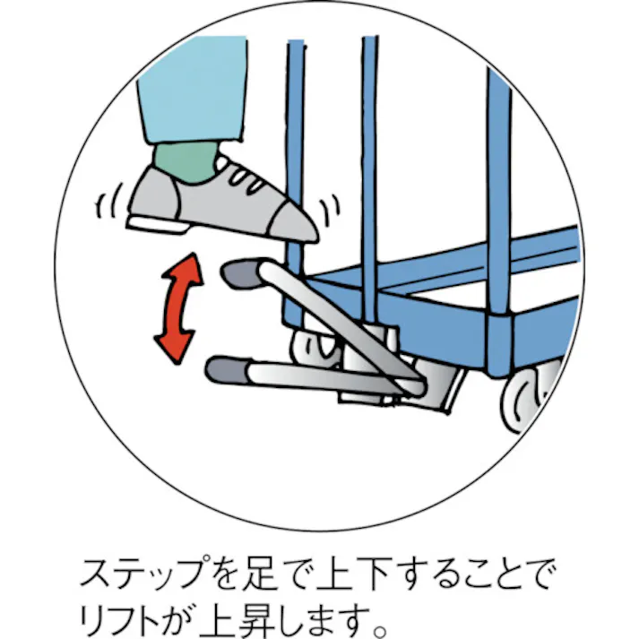 【CAINZ-DASH】トラスコ中山 軽量ハンドリフター用ハードゴムキャスター Φ100 自在ストッパー付 TYSG-100RHS【別送品】