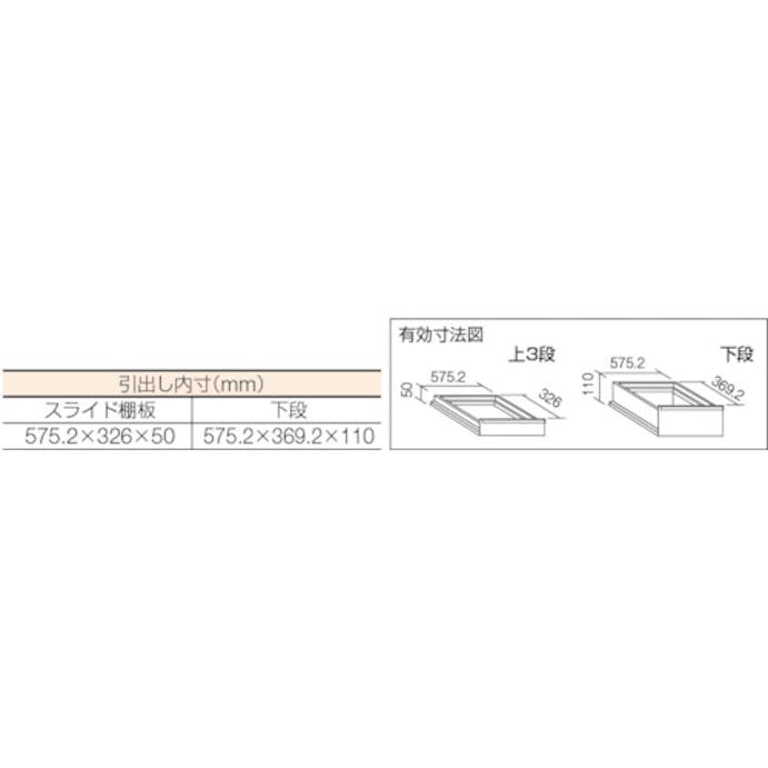 【CAINZ-DASH】トラスコ中山 エースワゴン　６８５Ｘ４５０ＸＨ８０２　ケント扉 BM-10C【別送品】