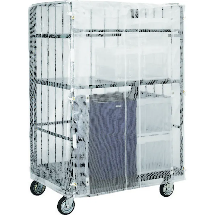 【CAINZ-DASH】トラスコ中山 カゴ車用オプション ハイテナー用カバー 800×600×1700用 半透明 紐付 THTC-1IT【別送品】