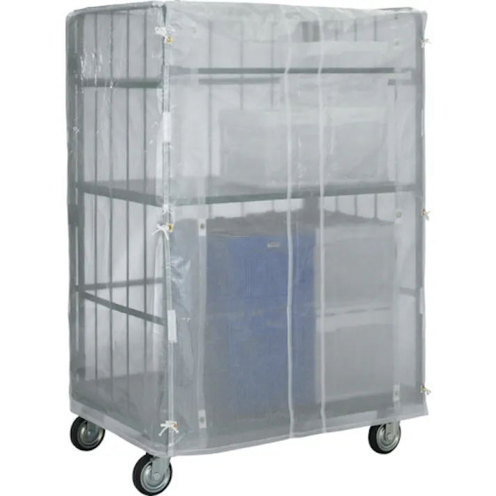 【CAINZ-DASH】トラスコ中山 カゴ車用オプション ハイテナー用カバー 1100×800×1700用 半透明 紐付 THTC-5IT【別送品】