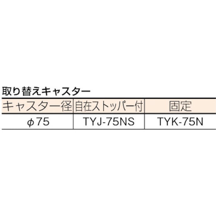 【CAINZ-DASH】トラスコ中山 樹脂製平台車　ルートバン　３７０Ｘ５００　自在側ストッパー付　グリーン MP-500S【別送品】