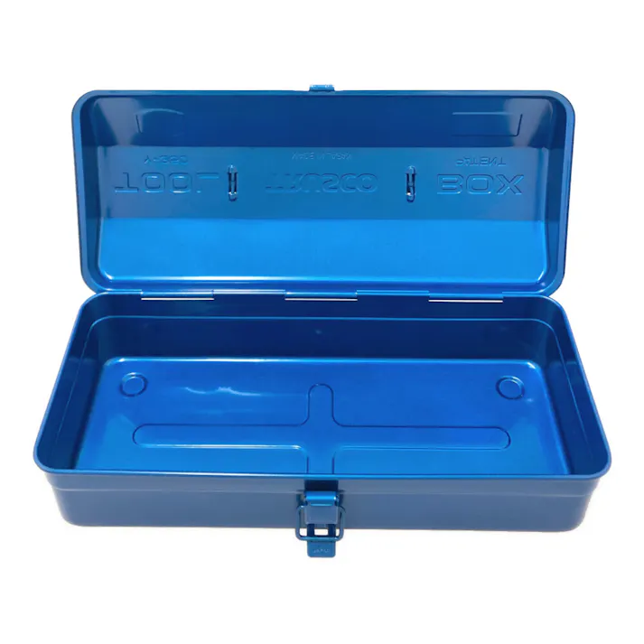 山型工具箱 ブルー Y-350-B 間口37.3cm 奥行16.4cm 高さ12.4cm