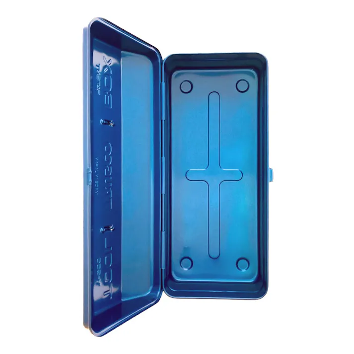 山型工具箱 ブルー Y-350-B 間口37.3cm 奥行16.4cm 高さ12.4cm