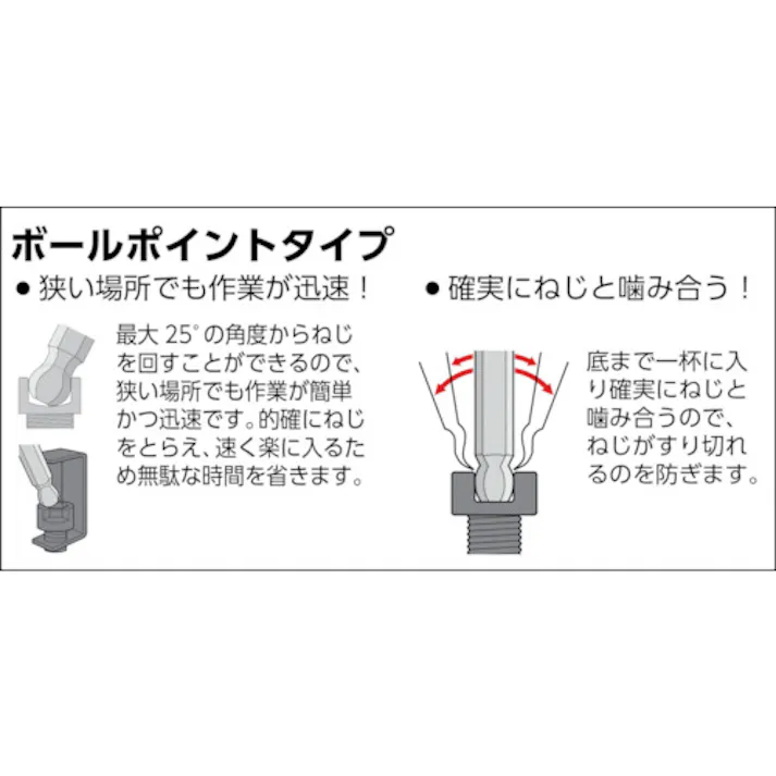 【CAINZ-DASH】トラスコ中山 ボールポイント六角棒レンチ 2.0mm GXB-20【別送品】