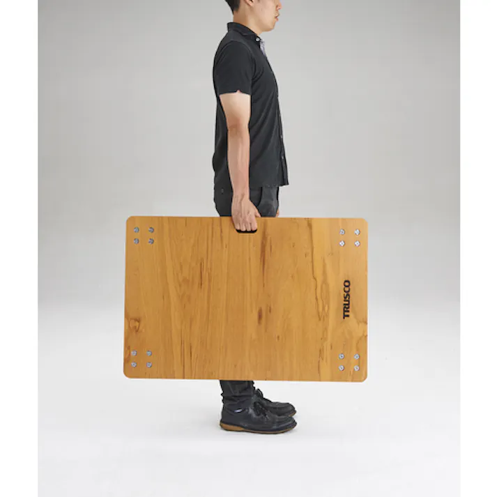 【CAINZ-DASH】トラスコ中山 合板平台車プティカルゴ 900X600 ゴム車 PC-6090G【別送品】