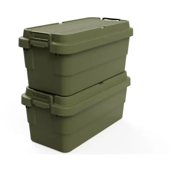 【CAINZ-DASH】トラスコ中山 トランクカーゴ フラット天板仕様 70L ОD色 ODCF-70【別送品】