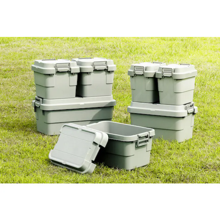 【CAINZ-DASH】トラスコ中山 トランクカーゴ フラット天板仕様 70L グレー GYCF-70【別送品】