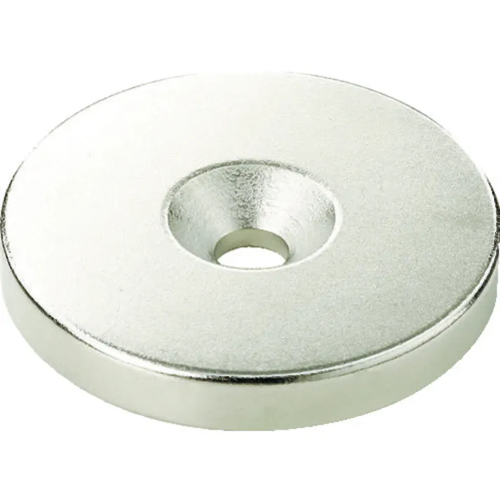 【CAINZ-DASH】トラスコ中山 ネオジム丸形磁石 皿ねじ穴付 外径5MM×3MM M1.6 1個入 T05R03-M1.6【別送品】