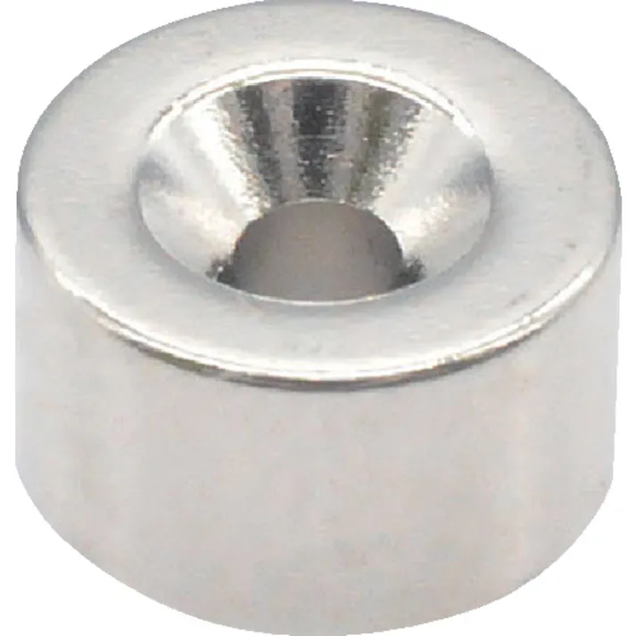 【CAINZ-DASH】トラスコ中山 ネオジム丸形磁石 皿ねじ穴付 外径7MM×4MM M1.6 1個入 T07R04-M1.6【別送品】