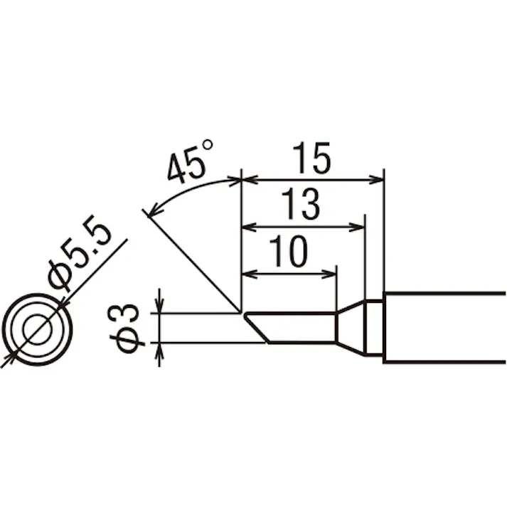 【CAINZ-DASH】トラスコ中山 替えこて先 3C型(1本=1PK) PX-T20RT-3C【別送品】