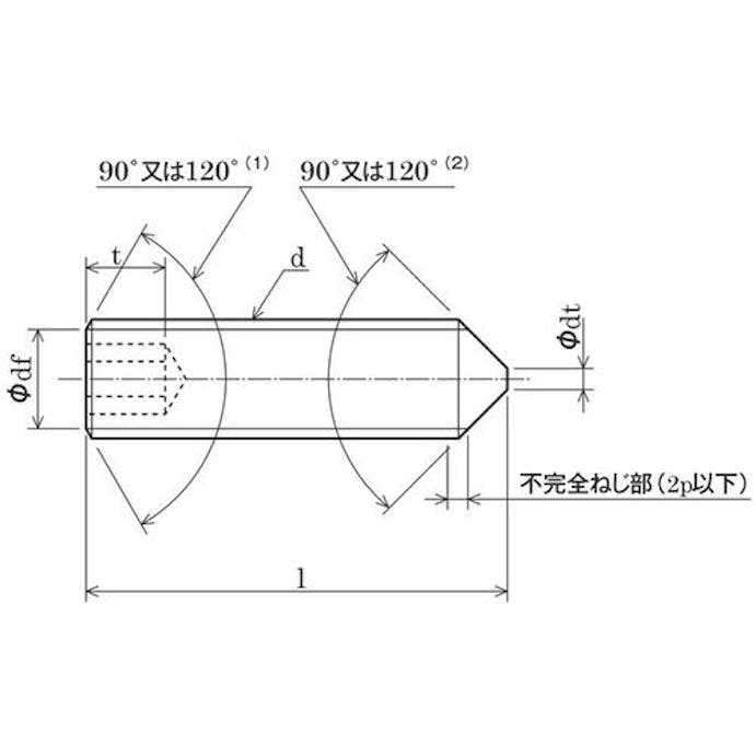 【CAINZ-DASH】トラスコ中山 六角穴付止めねじ　とがり先　ステンレス　Ｍ３×１０　２０本入 Y301-0310【別送品】