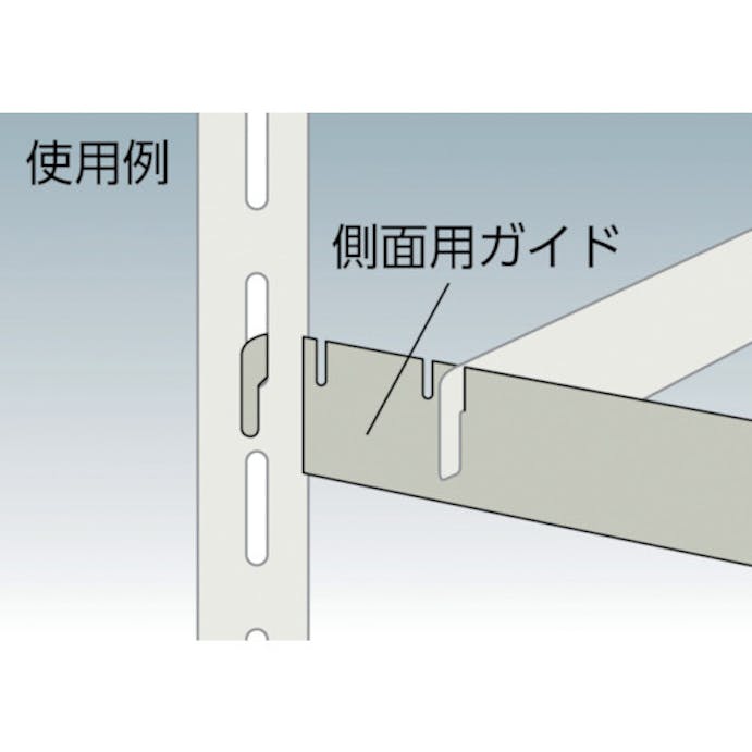 【CAINZ-DASH】トラスコ中山 スチールラック　軽量棚用側面ガイド　Ｄ６００用 G-GDW【別送品】