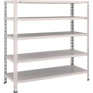 【CAINZ-DASH】トラスコ中山 スチールラック 軽量棚 中棚ボルトレス型1200X450X1200 5段 L44X-15【別送品】