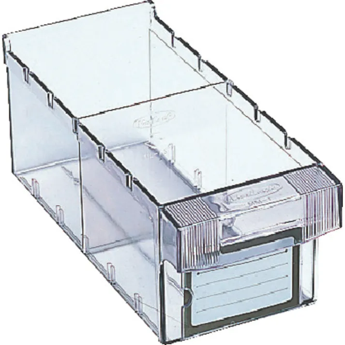 【CAINZ-DASH】トラスコ中山 スチールラック 軽量棚 875X300X1200 樹脂引出透明 小X42 43V-808C7【別送品】