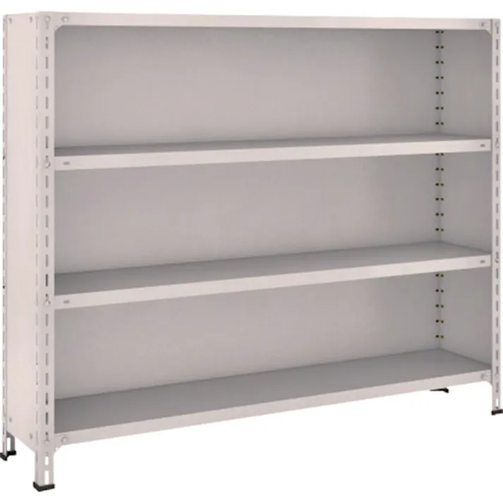 【CAINZ-DASH】トラスコ中山 スチールラック 軽量棚背板・側板付 W1500XD300X1200 4段 45V-24【別送品】