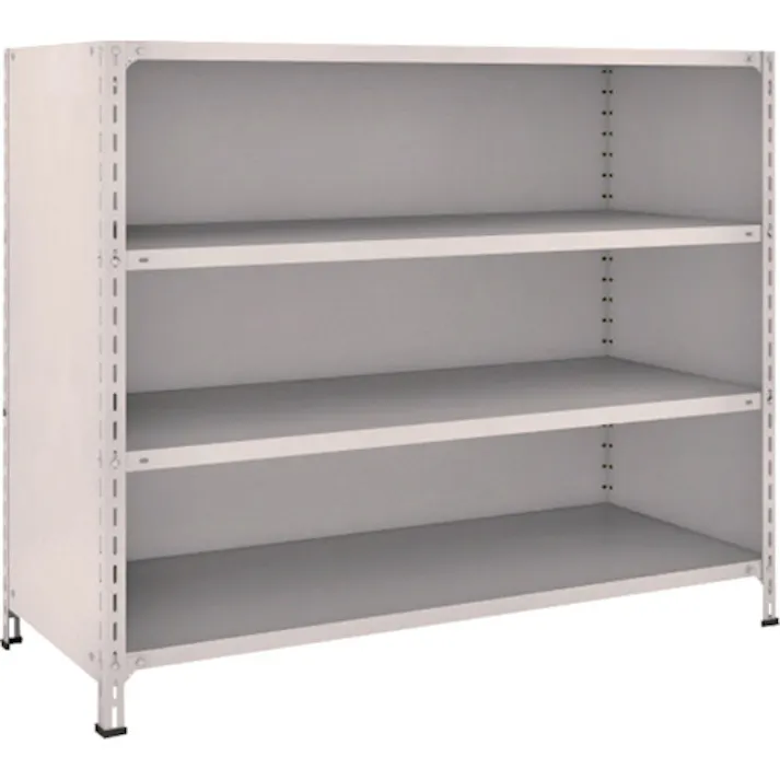 【CAINZ-DASH】トラスコ中山 スチールラック 軽量棚背板・側板付 W1500XD600X1200 4段 45W-24【別送品】