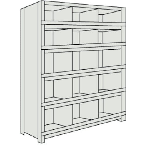 取寄品 トラスコ中山 スチールラック 軽量棚 縦仕切前当付