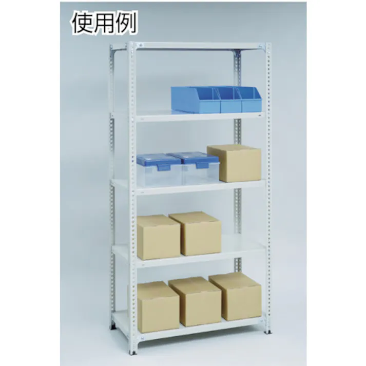 【CAINZ-DASH】トラスコ中山 スチールラック 軽量ボルト式棚 1200X450XH1800 5段 64X-15【別送品】