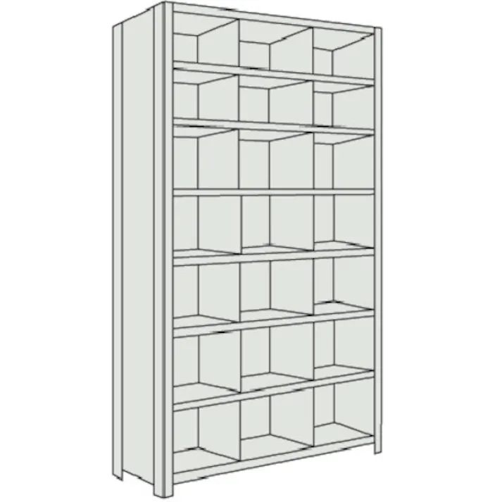 【CAINZ-DASH】トラスコ中山 スチール製軽量ボルト式棚 縦仕切付 W875×D300×H2100 3列7段 73V-38【別送品】