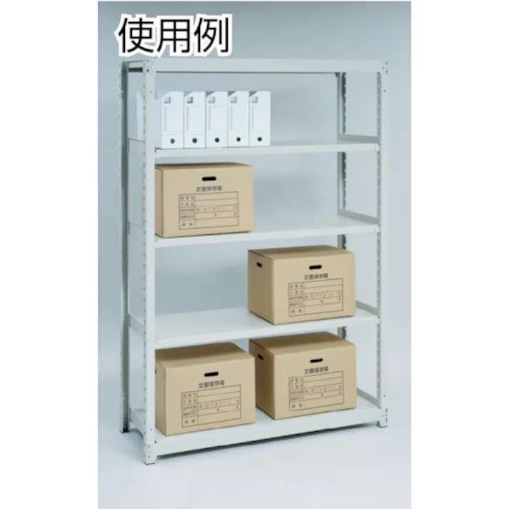 【CAINZ-DASH】トラスコ中山 スチールラック M2型軽中量棚 1460×300×H1800 4段 連結 M2-6534B【別送品】