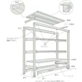 【CAINZ-DASH】トラスコ中山 スチールラック　Ｍ２型　Ｗ１１６０×Ｄ６００×Ｈ２１００　６段　単体 M2-7466【別送品】