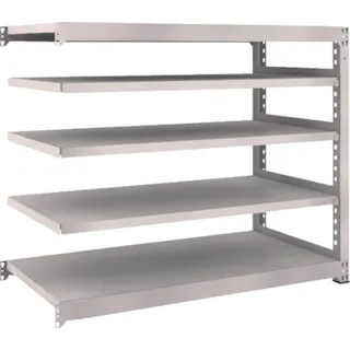 【CAINZ-DASH】トラスコ中山 スチールラック M5型中量棚 1500×721×H1200 5段 連結 M5-4575B【別送品】