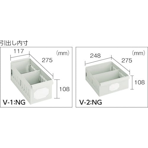 【CAINZ-DASH】トラスコ中山 Ｋ型引出しユニット　８５４Ｘ４６８　Ｖ－１Ｘ１８個 K-63N【別送品】