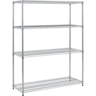 【CAINZ-DASH】トラスコ中山 ステンレス製メッシュラック H1533XW905XD305 4段 TSM-5334【別送品】