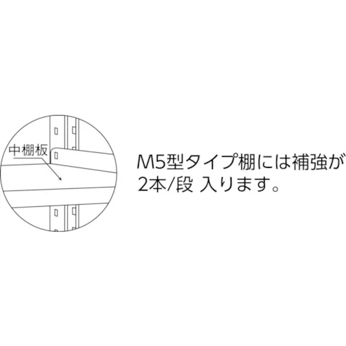 【CAINZ-DASH】トラスコ中山 スチールラック M5型中量棚 1200X571XH2400 6段 単体 M5-8466【別送品】
