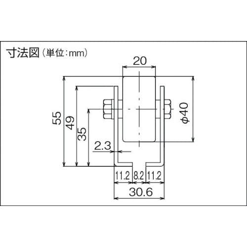 CAINZ-DASH】トラスコ中山 ホイールコンベヤ プレス製Φ４０Ｘ２０