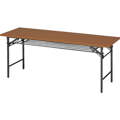 【CAINZ-DASH】トラスコ中山 折りたたみ会議テーブル　１８００Ｘ６００ＸＨ７００　チーク【別送品】